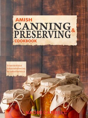 cover image of Amish Canning  & Preserving Cookbook